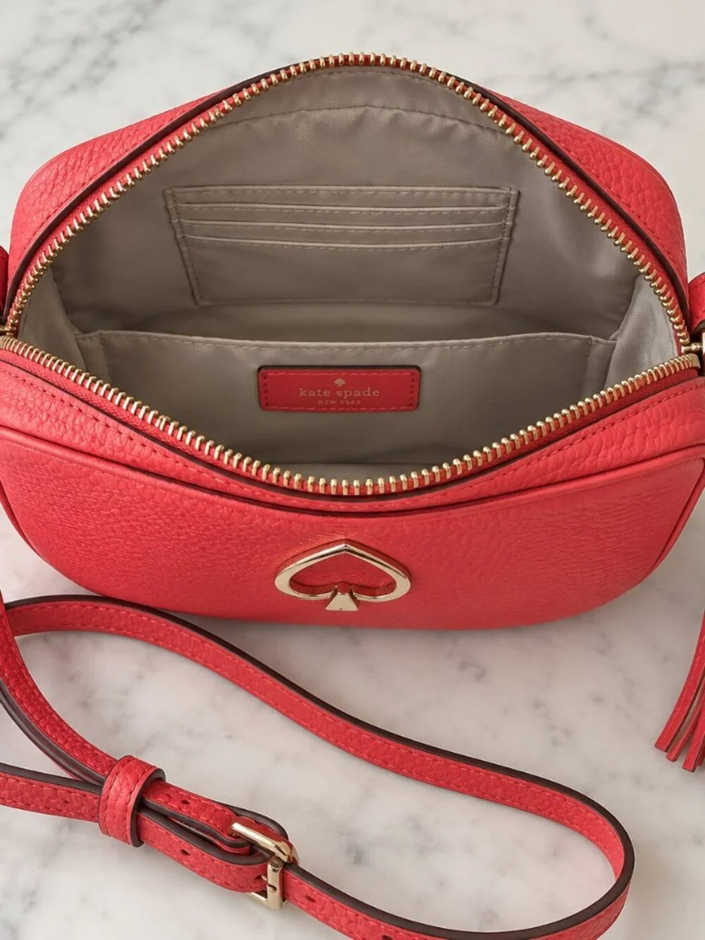 Kate Spade Pink Pebbled Leather Crossbody Wallet NWT
